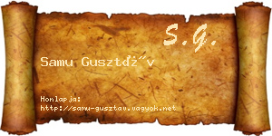 Samu Gusztáv névjegykártya