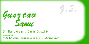 gusztav samu business card