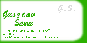 gusztav samu business card